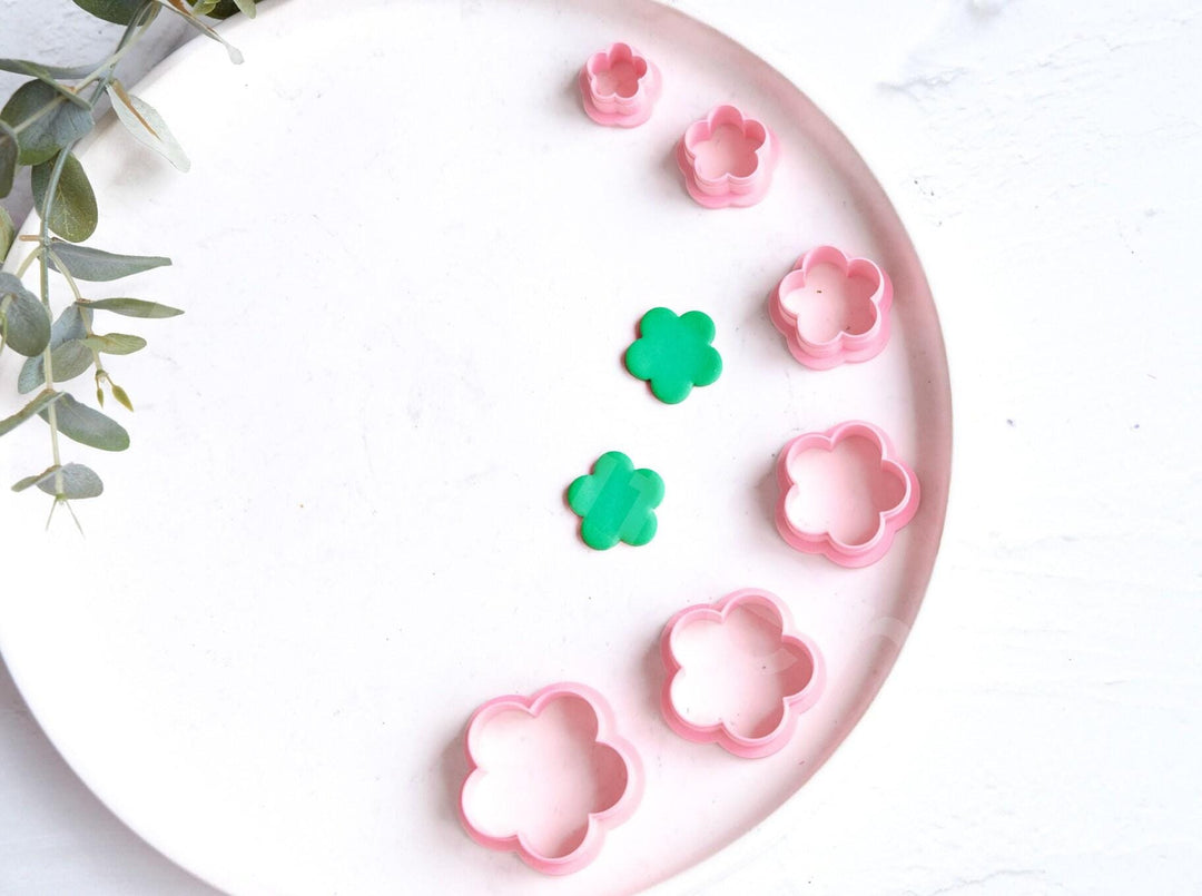 Flower Polymer Clay Cutters: Botanical Earring Making, 3D Printed