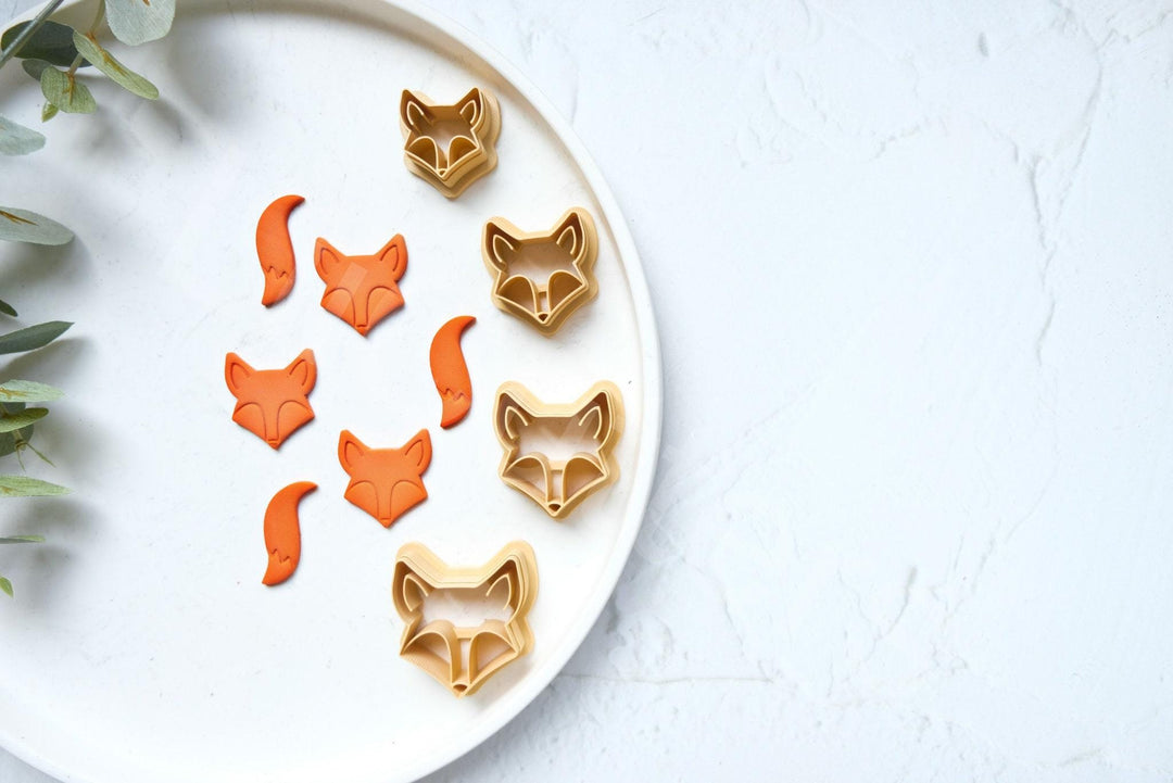 Fox Clay Cutter Set: Head & Tail, Polymer Clay Jewelry Tool