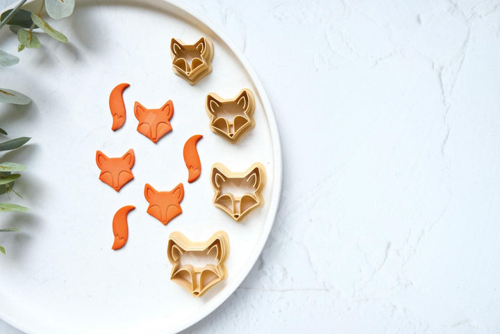 Fox Clay Cutter Set: Head & Tail, Polymer Clay Jewelry Tool