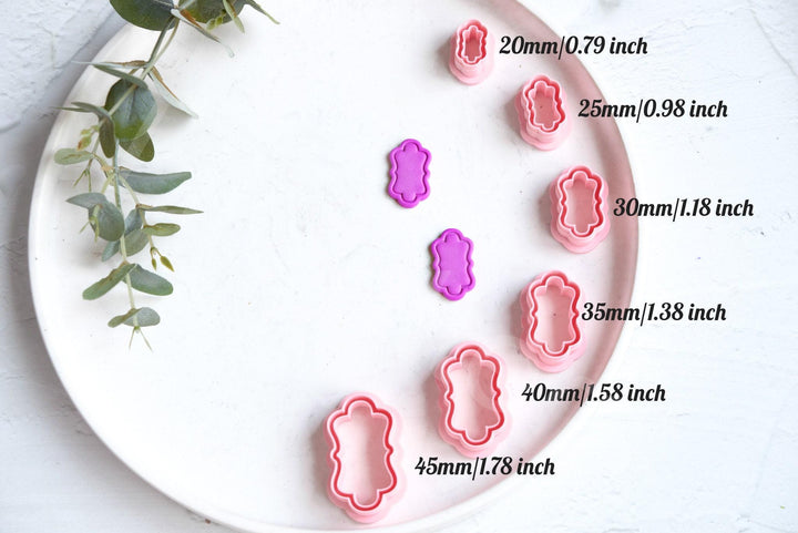 Moroccan Frame Polymer Clay Cutters: Geometric Earring Making, 20-45mm