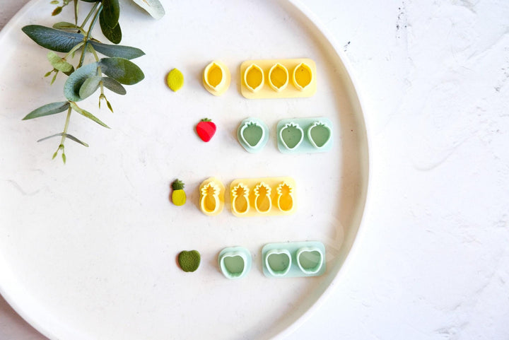 Fruit Stud Earring Clay Cutter Set: Mini Polymer Clay Cutters