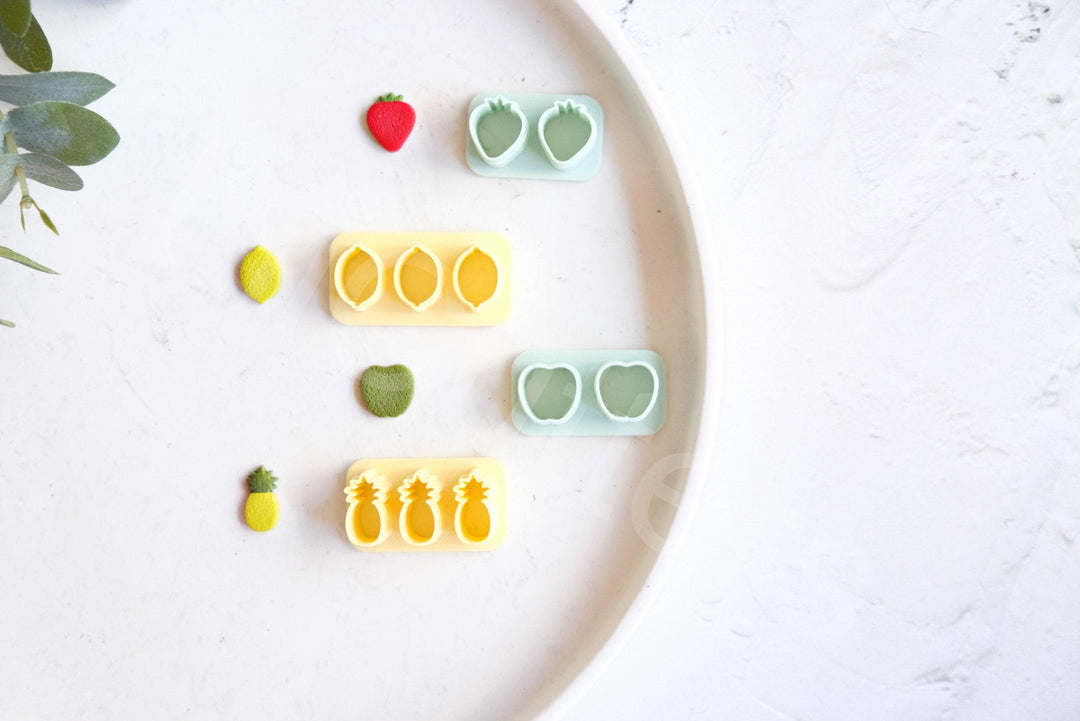 Fruit Stud Earring Clay Cutter Set: Mini Polymer Clay Cutters