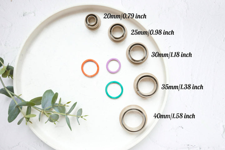 Geometric Circle Polymer Clay Cutter – 20–40mm Round Clay Cutters for Earrings, Hair Clips & Biscuits, 3D Printed Jewelry Making Tools