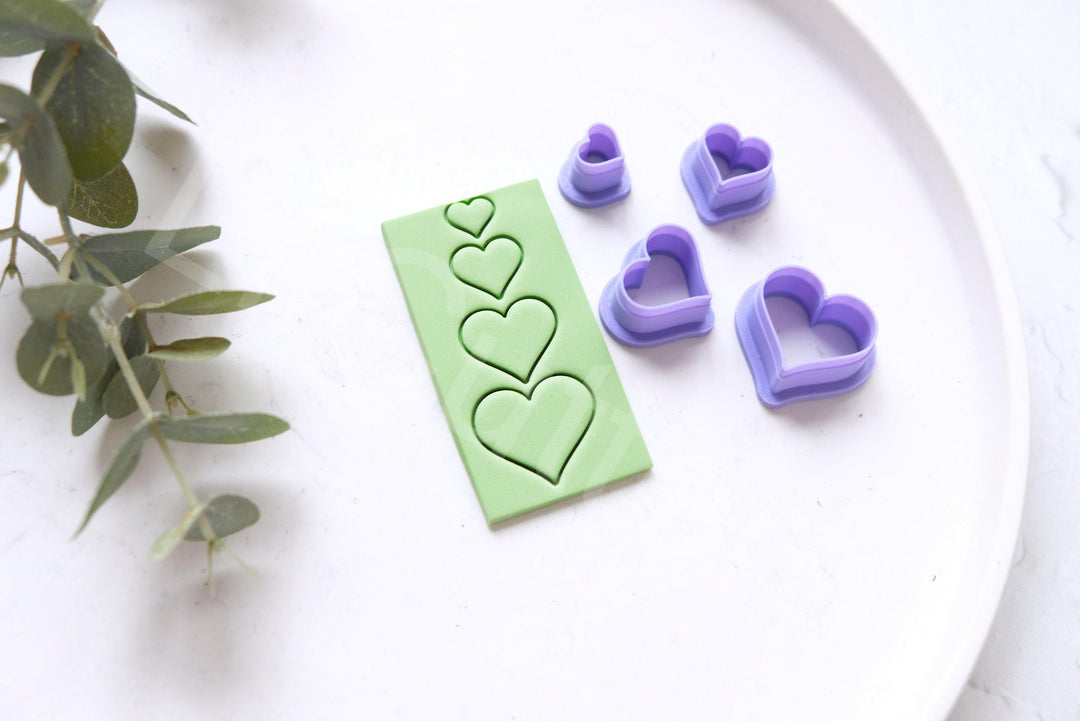 Geometric Heart Clay Cutter: Polymer Clay Jewelry Tool