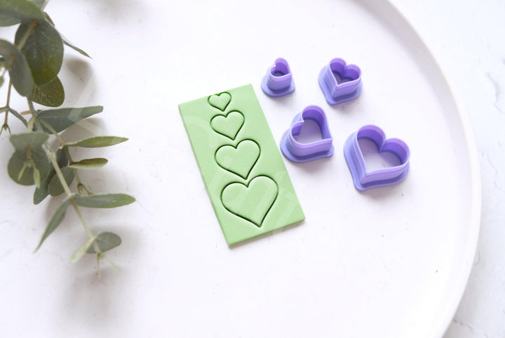Geometric Heart Clay Cutter: Polymer Clay Jewelry Tool