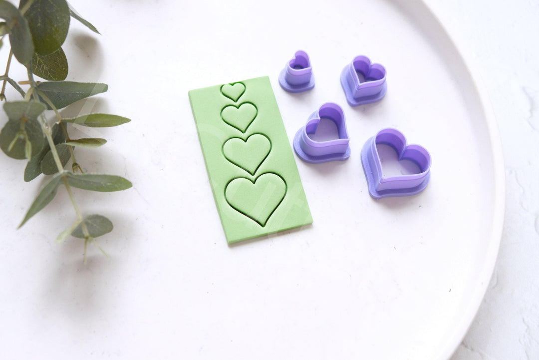 Geometric Heart Clay Cutter: Polymer Clay Jewelry Tool