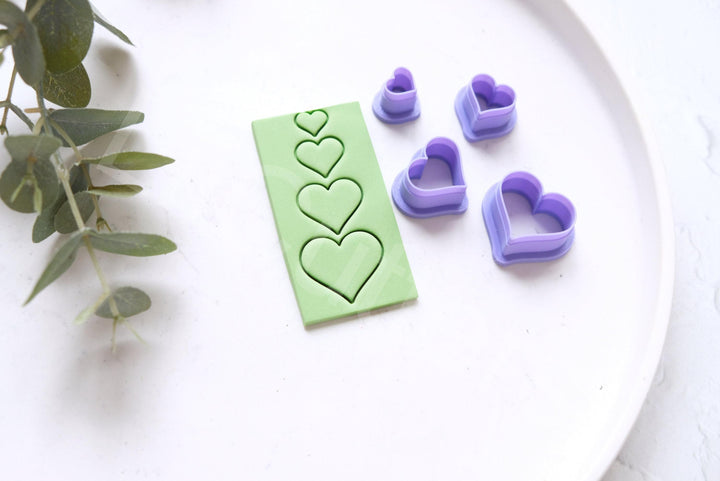 Geometric Heart Clay Cutter: Polymer Clay Jewelry Tool