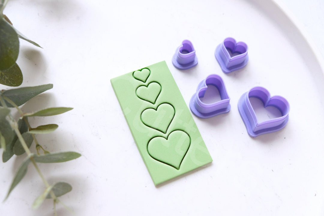 Geometric Heart Clay Cutter: Polymer Clay Jewelry Tool