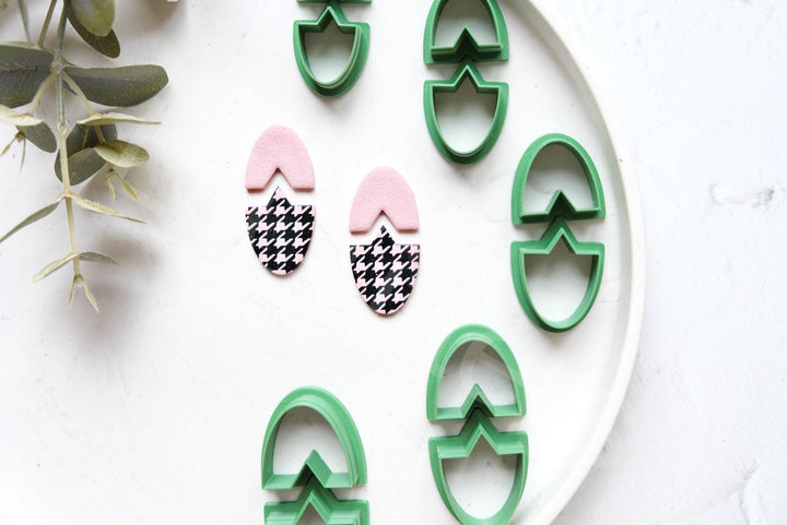 Geometric Clay Cutters: Polymer Clay Earring Making (2pcs)