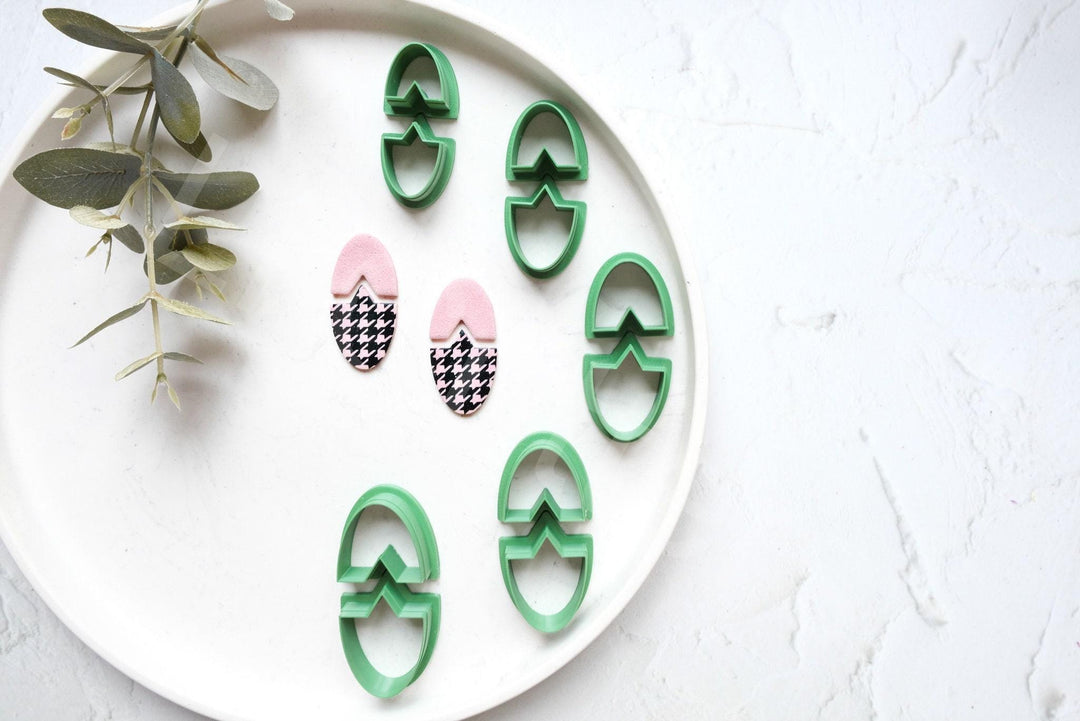 Geometric Clay Cutters: Polymer Clay Earring Making (2pcs)