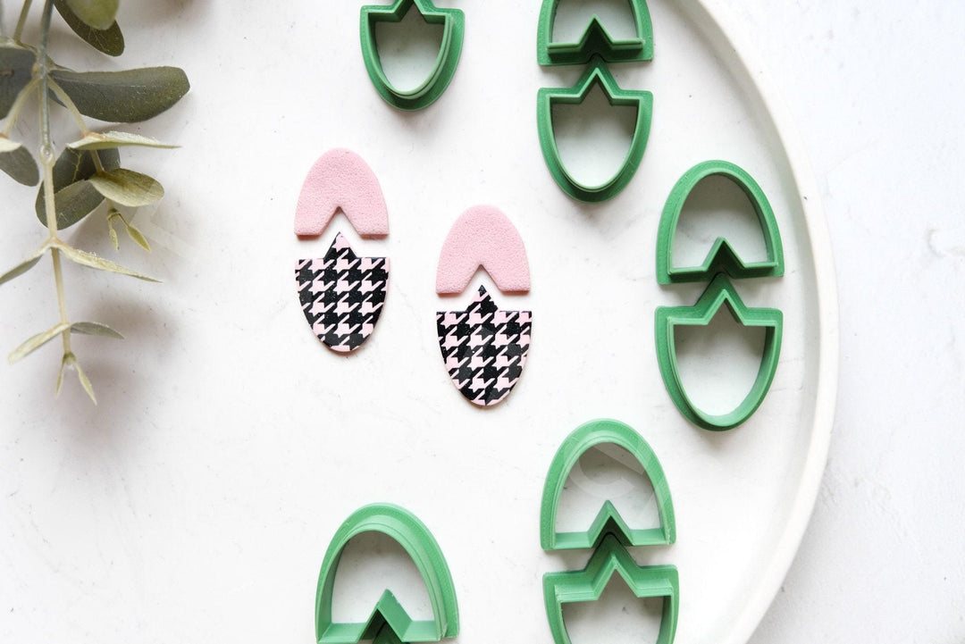 Geometric Clay Cutters: Polymer Clay Earring Making (2pcs)
