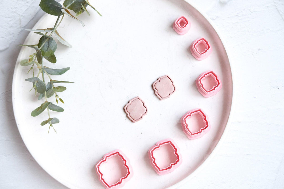 Moroccan Geometric Polymer Clay Cutters: Earring & Cookie DIY