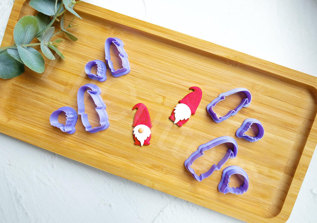 Gnome Christmas Clay Cutter Set: Polymer Clay Earrings, Ornaments