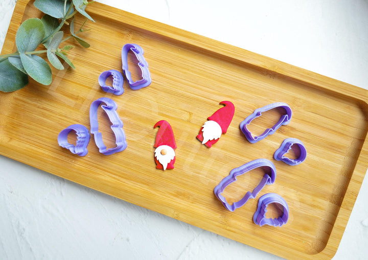 Gnome Christmas Clay Cutter Set: Polymer Clay Earrings, Ornaments