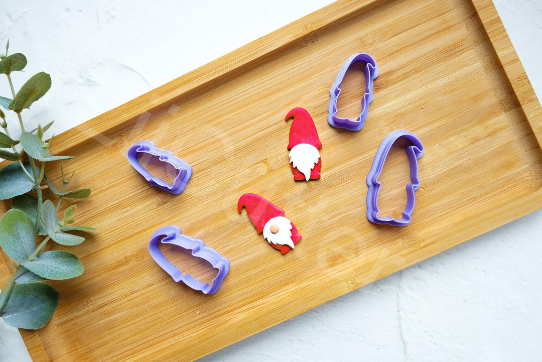 Gnome Christmas Clay Cutter Set: Polymer Clay Earrings, Ornaments