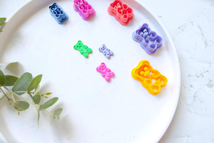 Gummy Bear Polymer Clay Cutter Set: Earring & Cookie Cutters