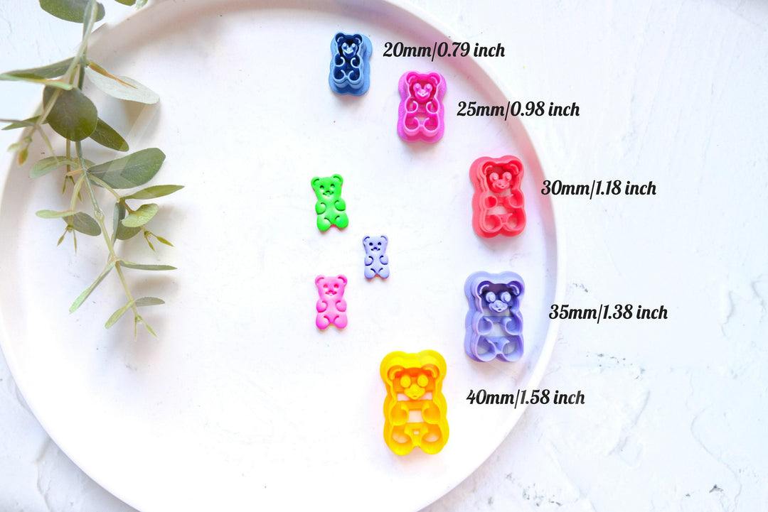 Gummy Bear Polymer Clay Cutter Set: Earring & Cookie Cutters