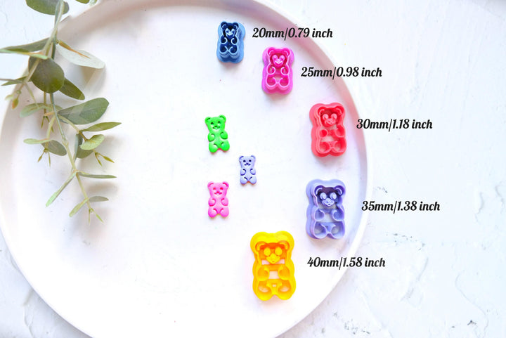 Gummy Bear Polymer Clay Cutter Set: Earring & Cookie Cutters