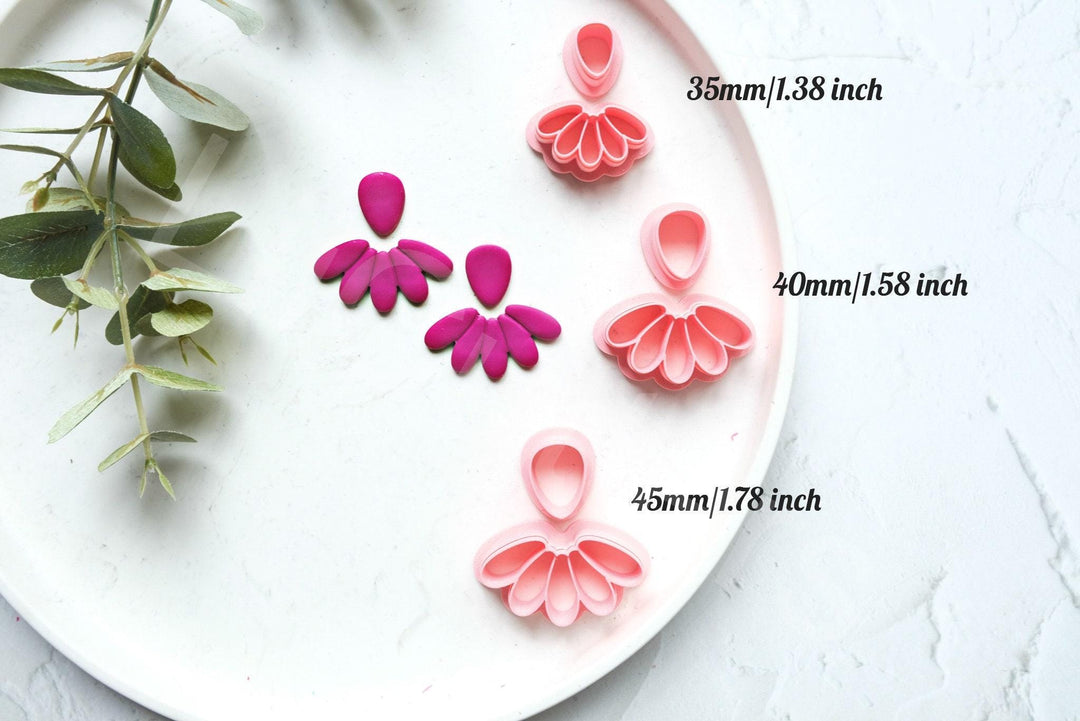 Daisy Clay Cutter Set: Scallop Flower Earring Mold (35-45mm)