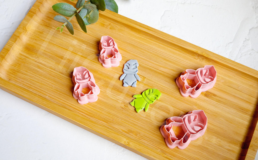Halloween Boogie Man Clay Cutter Set: Polymer Clay Earrings, Cookie Dough