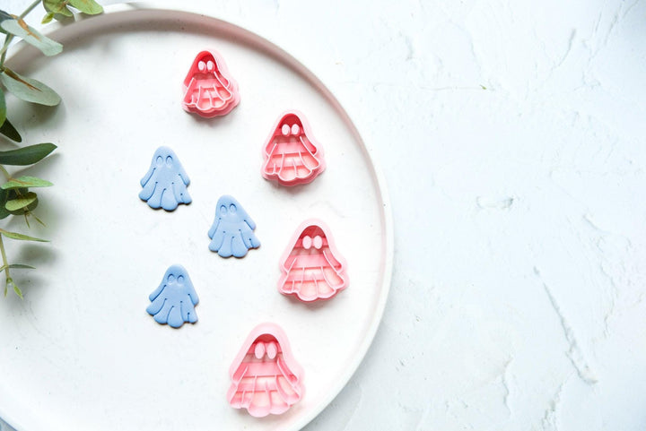 Halloween Ghost Clay Cutter: Spooky Earring & Cookie Mold