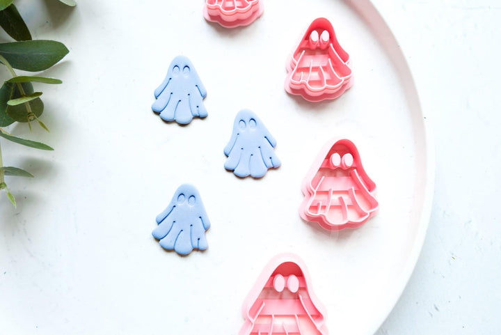 Halloween Ghost Clay Cutter: Spooky Earring & Cookie Mold