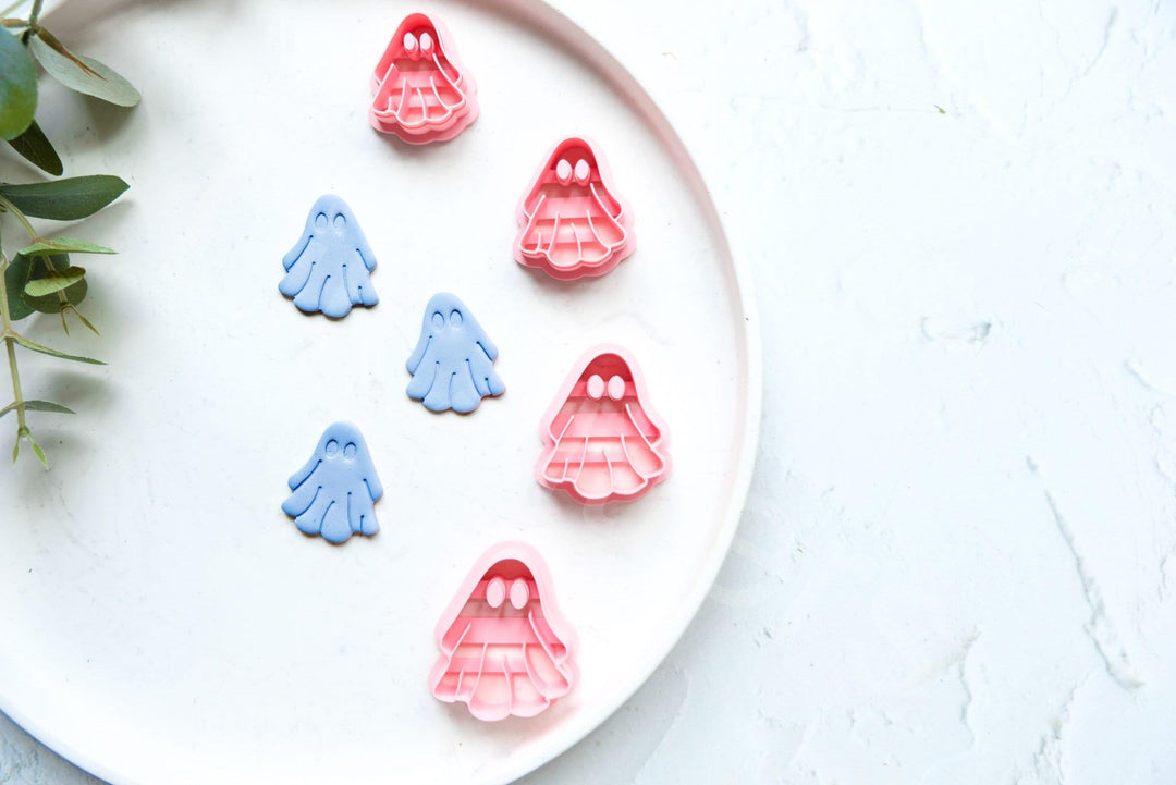 Halloween Ghost Clay Cutter: Spooky Earring & Cookie Mold