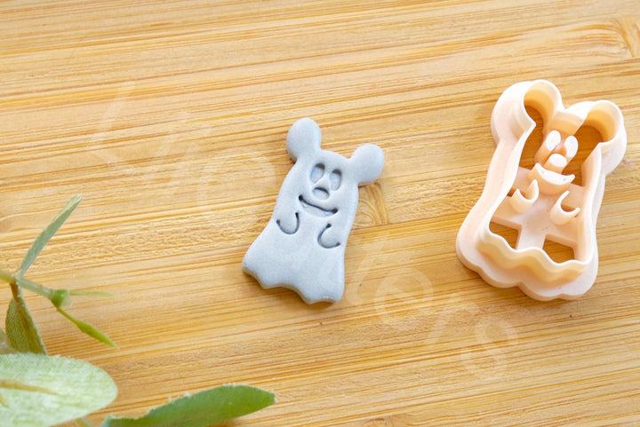Halloween Mouse Ghost Clay Cutter: Polymer Clay Earring DIY