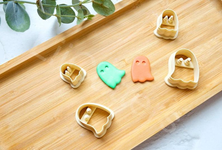 Ghost Clay Cutter Set: Halloween Spooky Earring Cutters (20-35mm)