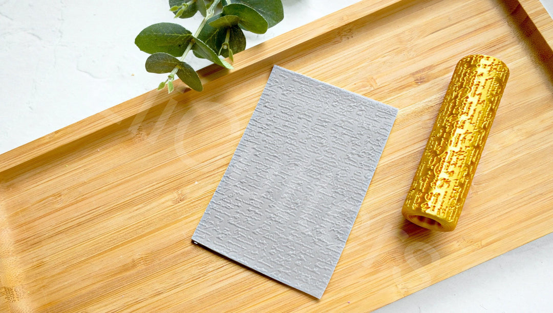 Text Clay Roller: Hand Written Letter, Poem, Flower - Earring Making Tool