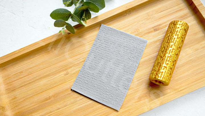 Text Clay Roller: Hand Written Letter, Poem, Flower - Earring Making Tool