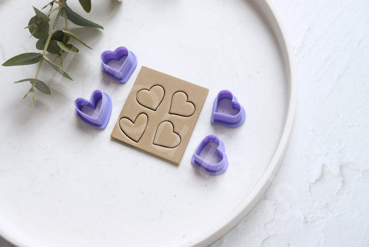 Heart Clay Cutter Set (4pc): Valentine Earring Making Tools, Valentine earring making tool