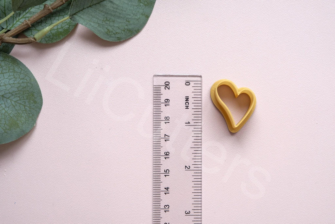 Abstract Heart Clay Cutter: Polymer Clay Earring Tool