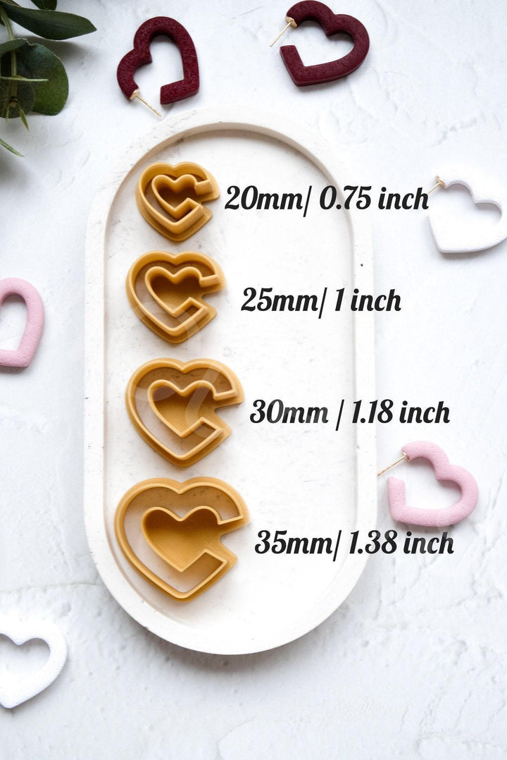 Heart Clay Cutter: Polymer Clay Earring & Cookie Tool