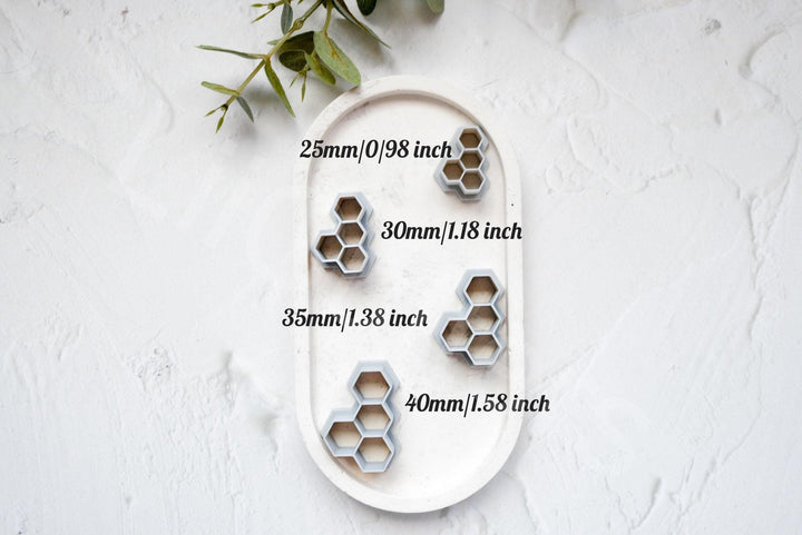 Honeycomb Clay Cutter: Bee Earrings, Cookie Fondant Cutter