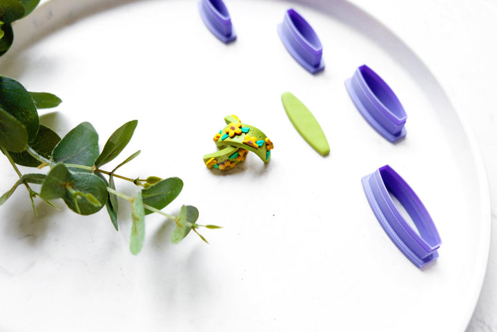 Huggie Hoop Polymer Clay Cutter: Geometric Earring Making Tool
