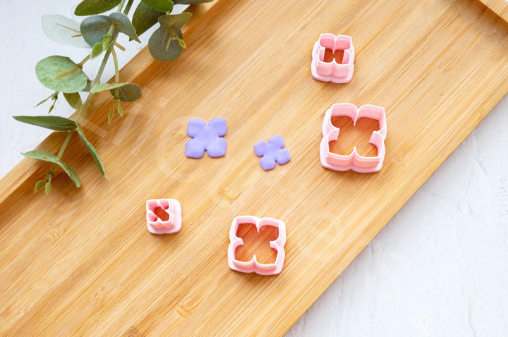 Hydrangea 3D Printed Polymer Clay Cutter Set | Flower Earring Shapes & Jewelry Making Tools