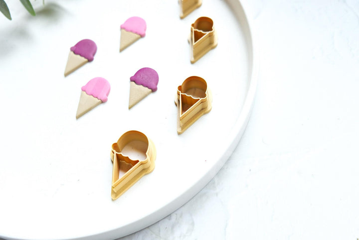 Ice Cream Polymer Clay Cutter Set: Summer Earring Cutters