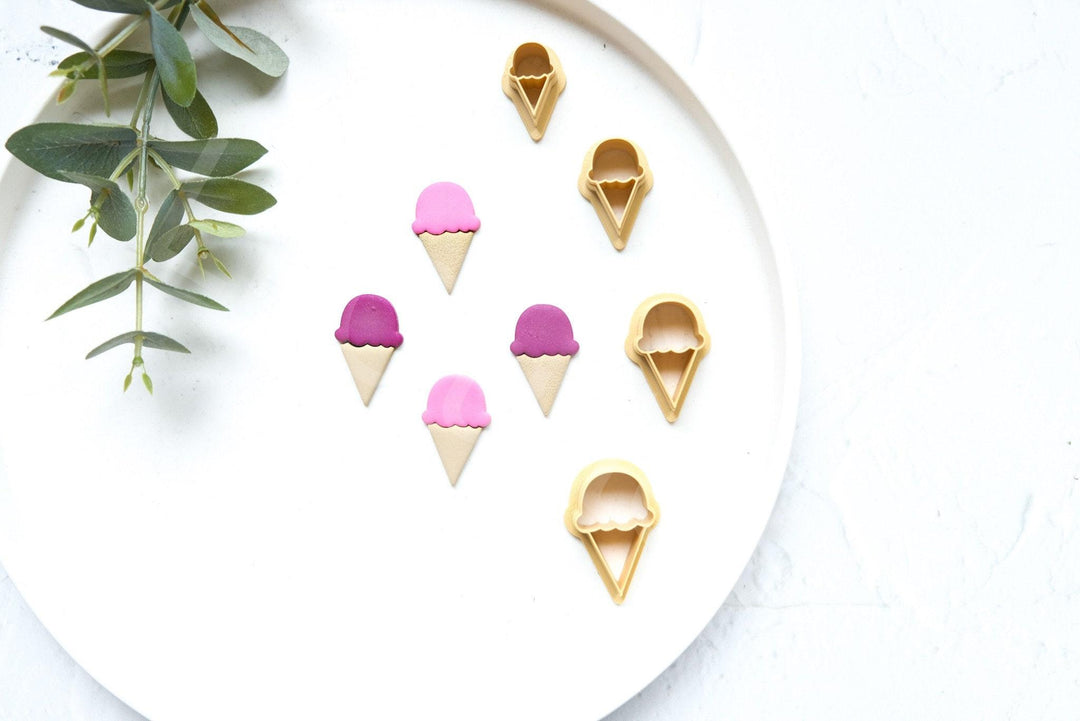 Ice Cream Polymer Clay Cutter Set: Summer Earring Cutters