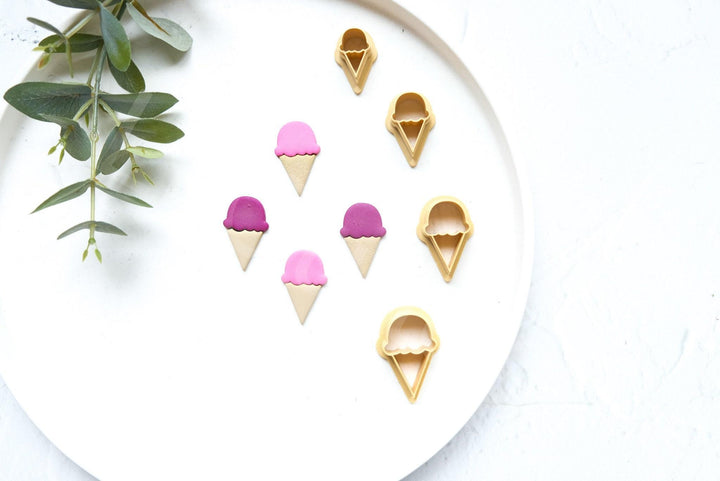 Ice Cream Polymer Clay Cutter Set: Summer Earring Cutters