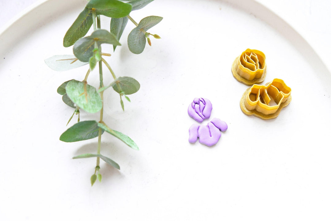 Iris Flower Clay Cutter: Polymer Clay Earring Tool