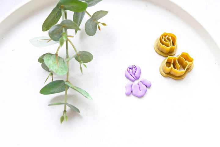 Iris Flower Clay Cutter: Polymer Clay Earring Tool