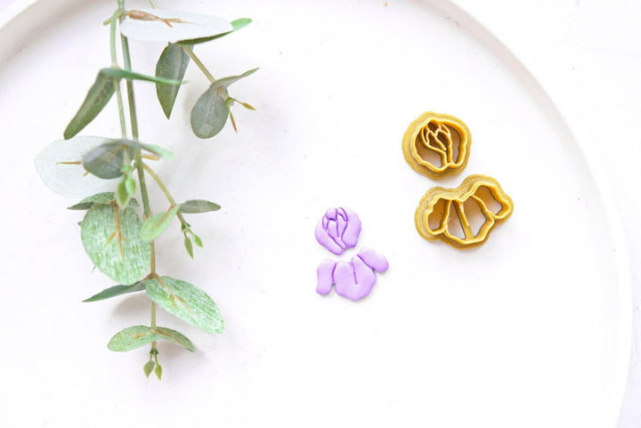 Iris Flower Clay Cutter: Polymer Clay Earring Tool