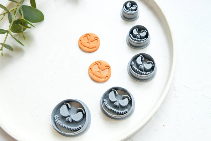 Jack Skellington Clay Cutter Set: Halloween Earring Making Tool (5 Sizes)
