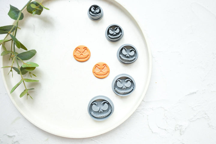 Jack Skellington Clay Cutter Set: Halloween Earring Making Tool (5 Sizes)