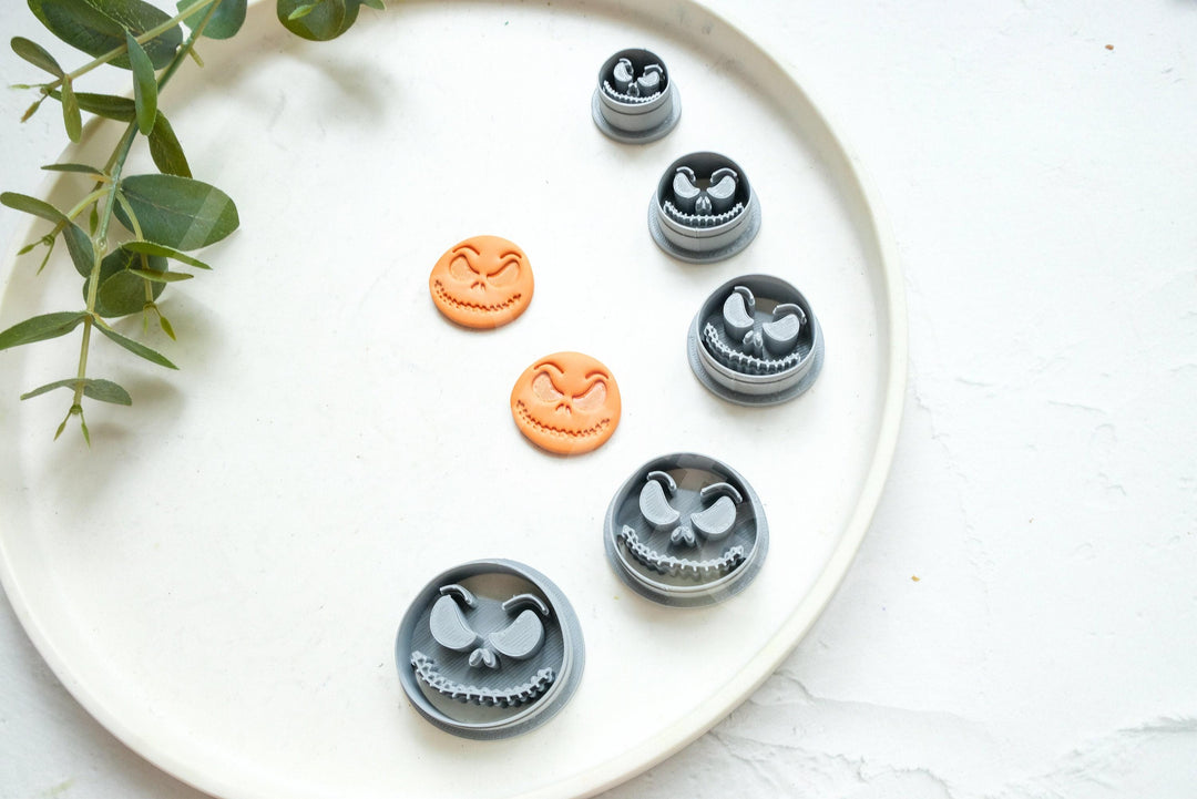 Jack Skellington Clay Cutter Set: Halloween Earring Making Tool (5 Sizes)