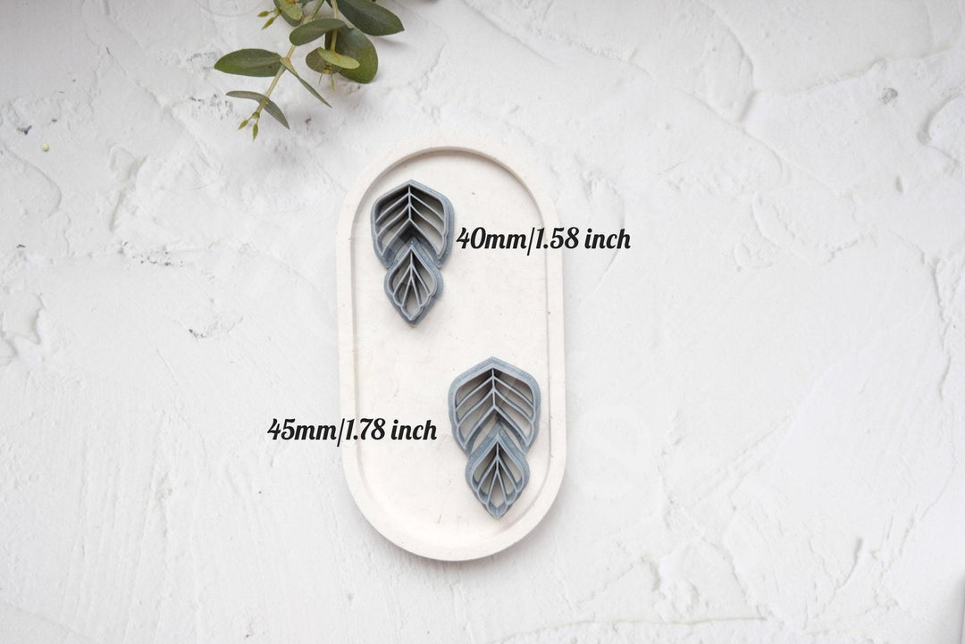 Leaf Polymer Clay Cutters: Earring & Hair Clip Molds