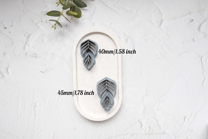 Leaf Polymer Clay Cutters: Earring & Hair Clip Molds