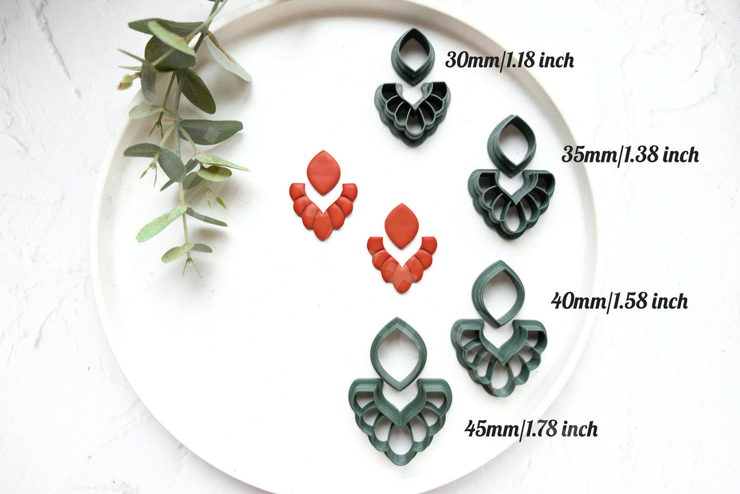 Leaf & Flower Polymer Clay Cutters: Earring DIY Set