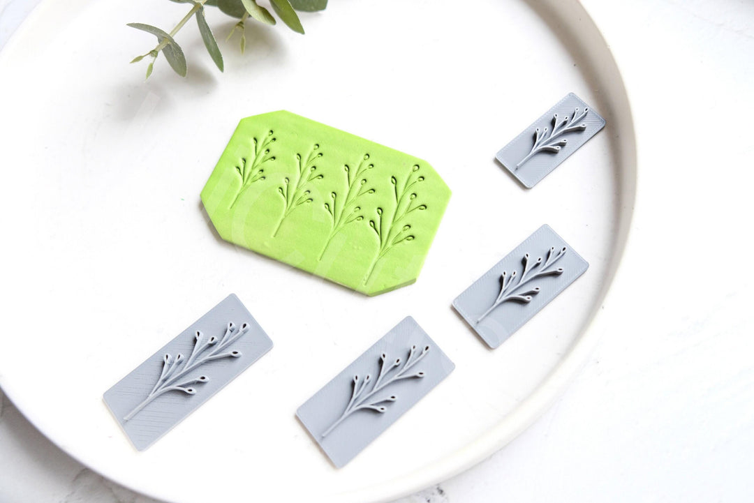 Leaf Polymer Clay Stamp: Botanical Embossing Tool, Earring Making